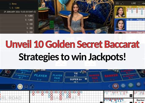 golden secret baccarat strategy|Baccarat Strategy 2024 .